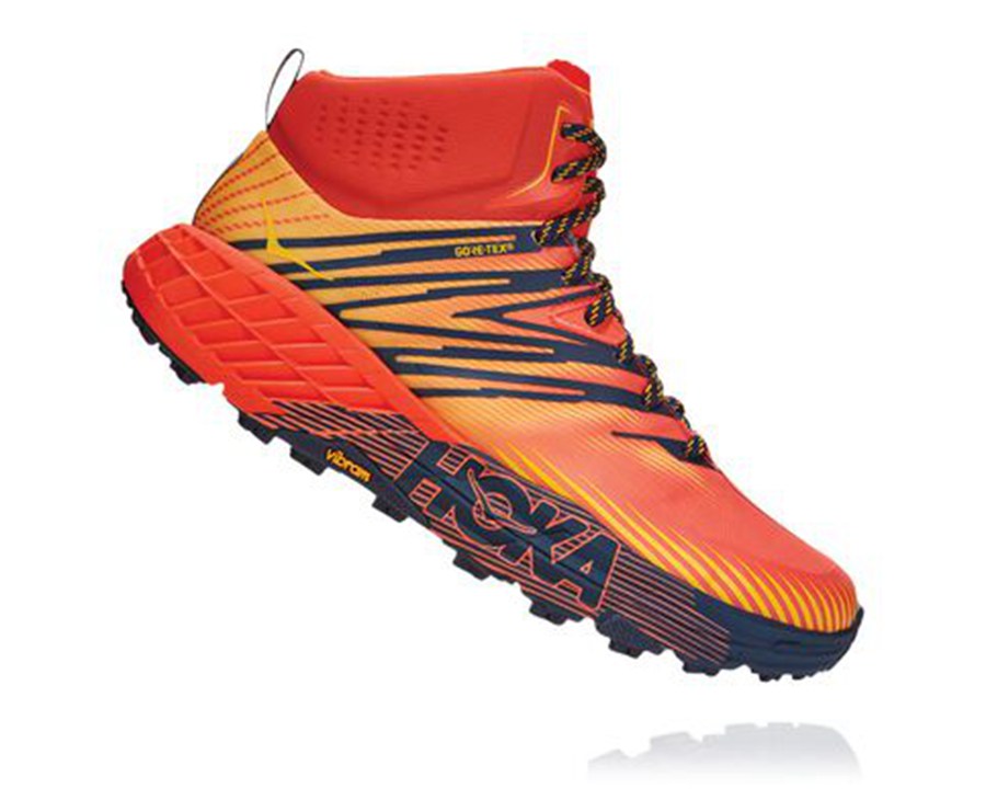 Tenis Hoka One One Trail Hombre Rojos - Speedgoat Mid Gore-Tex 2 - KZWV26857